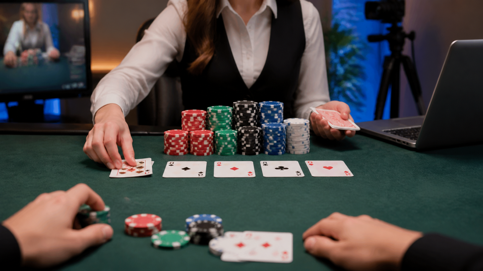 Online Poker Games: A Practical Guide for Modern Players Poker table with cards and chips for online poker games